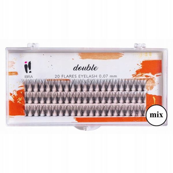 Ibra Kępki sztucznych rzęs DOUBLE 0.07/C/MIX zdjęcie 5