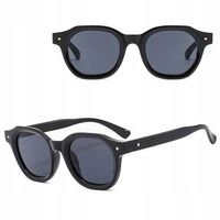 OKULARY PRZECIWSŁONECZNE filtr UV400 Czarne damskie męskie + ETUI+ŚCIERKA