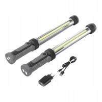 Lampa robocza AKUMULATOROWA 2x 500 lumenów WARSZTATOWA hak IP20 magnes 2 Ah