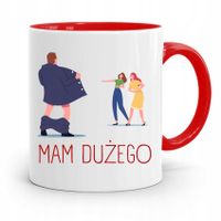 Kubek Czerwony Śmieszny Zabawny Mam Dużego Prezent Z Nadrukiem Ze Zdjęciem