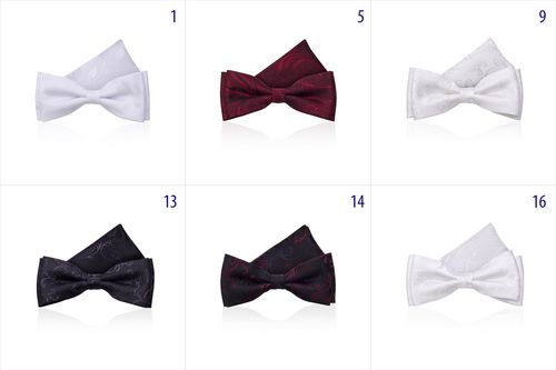 Mucha Żakardowa z Poszetką, biała z tłoczonym wzorem na Arena.pl