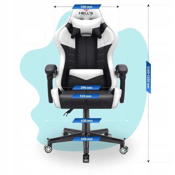 FOTEL GAMINGOWY DLA GRACZA BIUROWY HELL'S zdjęcie 10