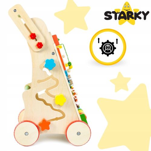 Prezent na roczek jeździk pchacz drewniany chodzik tablica manipulacyjna na Arena.pl