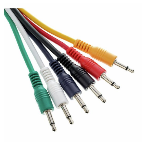 Kable do krosownicy Patch Set Eurorack mini Jack 3,5 mm mono 30 cm 6 szt. na Arena.pl