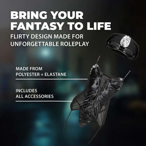 Police Costume - S/M - Black zdjęcie 5