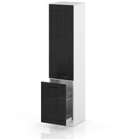 Słupek Kuchenny Stojący 50cm Szafka Cargo S50 Spremium Czarny Połysk