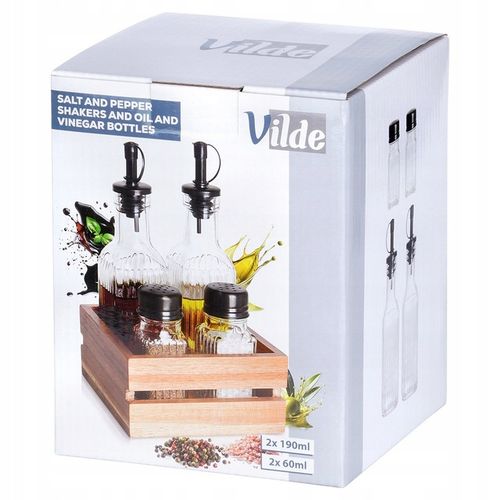 Przyprawnik STOŁOWY zestaw pojemniki do soli pieprzu oliwy octu w na Arena.pl