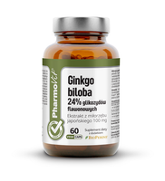 Miłorząb Japoński Ginkgo Biloba 100 mg 60 Kapsułek Wegetariański