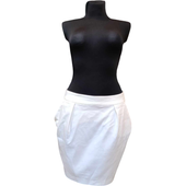 Spódnica Midi Rozkloszowana Wygodna Stylowa Biała L Na Co Dzień i Do Pracy