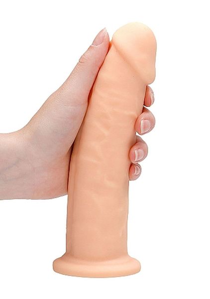 Silicone Dildo Without Balls - 22,8 Cm - Flesh zdjęcie 9