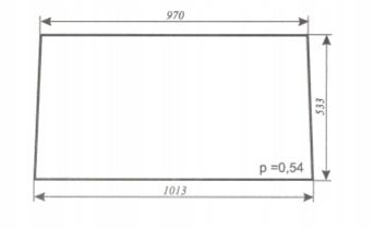 szyba tylna - tył ciągnika Ursus C-360 kabina Lubsko bezbarwna płaska na Arena.pl
