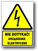 ZEO/A-1 znak elektryczny - NIE DOTYKAĆ URZĄDZENIE