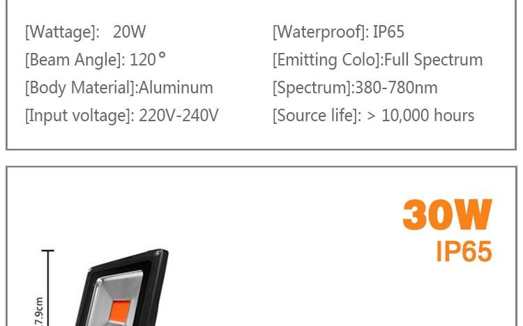 Halogen GROW 30W led do uprawy roślin full spectrum zdjęcie 2