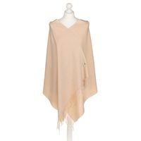 elegancki szal z frędzlami w kolorze beżowym - peterson