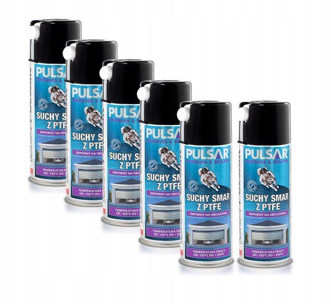 PULSAR SUCHY SMAR TEFLONOWY DO BRAM PTFE 400 ml x6 zdjęcie 1