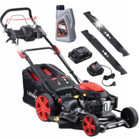 KOSIARKA SPALINOWA Z NAPĘDEM ELEKTRYCZY START MOCNA LEHMANN 53CM CARBON RED