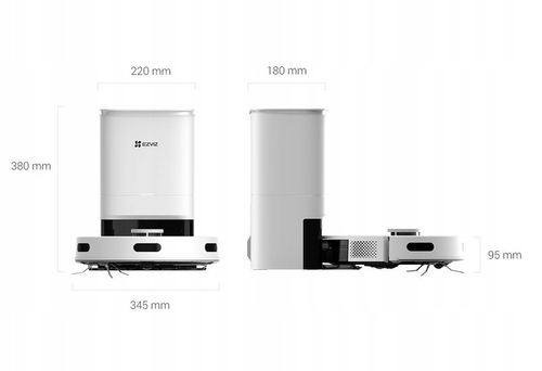 Robot sprzątający ze stacją Ezviz RE5 Plus 45 W biały na Arena.pl