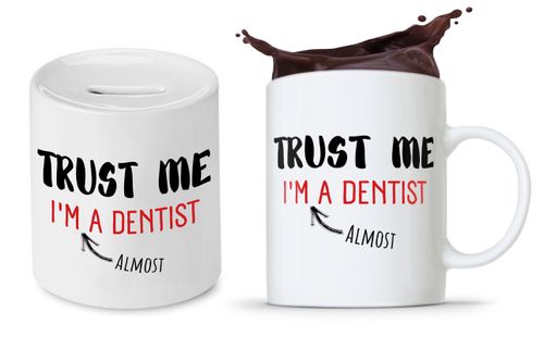 Zestaw Dla Dentysty Stomatologa Kubek + Skarbonka Z Nadrukiem Ze Zdjęciem na Arena.pl