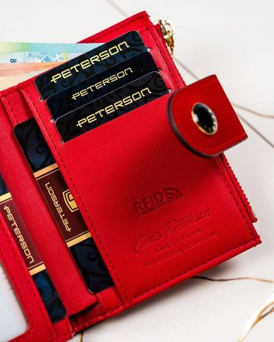 portfel damski średnich rozmiarów ze skóry ekologicznej - peterson na Arena.pl