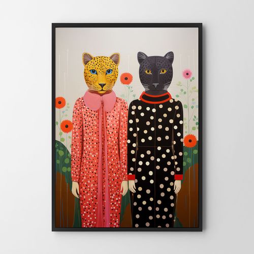 Plakat portret koty lampart 40x50 cm na Arena.pl