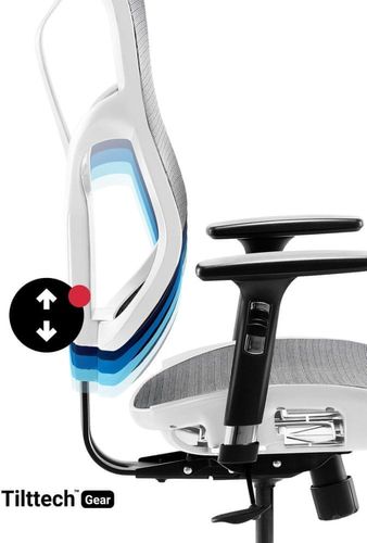 Fotel ergonomiczny Diablo Chairs V-BASIC Biało-szary na Arena.pl
