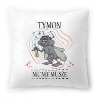 Poduszka Dla Tymona Na Urodziny Ze Zdjęciem Na Prezent Biała 40X40 Cm