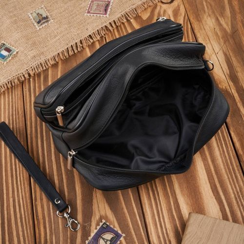 saszetka męska skórzana do ręki klasyczna czarna pojemna abruzzo abr-08 na Arena.pl