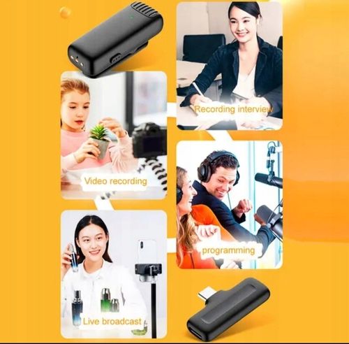2x mikrofon krawatowy bezprzewodowy USB-C + etui youtube, tik tok na Arena.pl