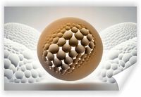 Fototapeta PREMIUM STRUKTURA ZMYWALANA abstrakcja tapeta kula na białym tle