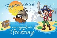 Zaproszenia na wyjątkowe urodziny - Pirat 10szt
