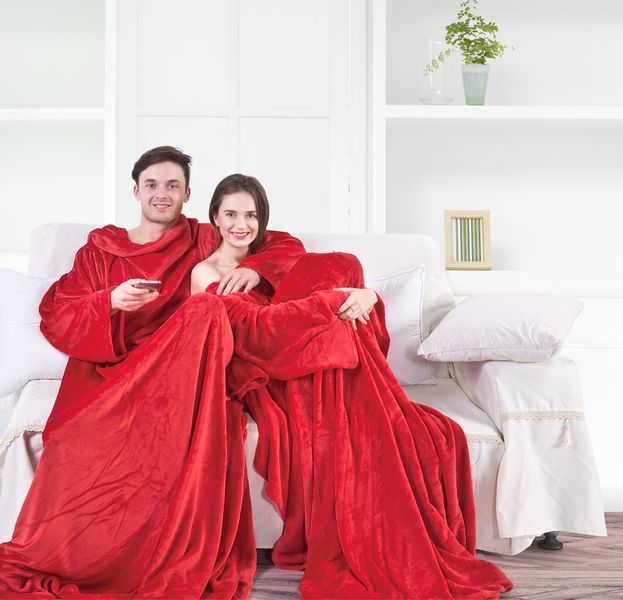 Koc DecoKing LAZY RED 150x180 zdjęcie 3