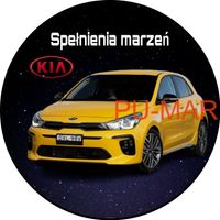 Opłatek na tort KIA Samochód Auto Logo Tekst Gratis