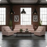 Zestaw KIMO funkcja spania sofa fotele Family Meble j. róż Twisster sztruks