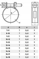 OBEJMA NIERDZEWNA 8-10 mini GBS W4 INOX - 10 szt