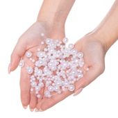Łańcuch na choinkę z pereł 5-10mm ozdoba świąteczna biały