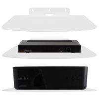 Półka metalowa ścienna uchwyt na dekoder RTV ROUTER WIFI KONSOLE biała