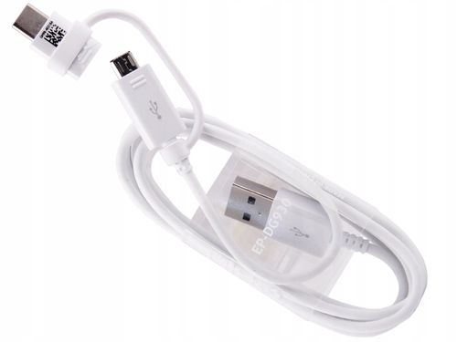 ORYGINALNY KABEL 2W1 SAMSUNG MICRO USB TYP C 1.5M na Arena.pl