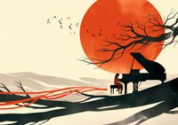 Plakat 29,7x21cm Pianistka