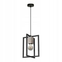 Lampa Wisząca RALPH Czarny 1xE27 25x90cm Lampa sufitowa Do Pokoju do Domu