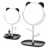 Lustro stojące kosmetyczne z czarnymi uszami organizer biżuterii