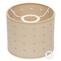 Abażur tkaninowy Cerlux 22x20 cm beżowy E27 E14 klasyczny do lampy