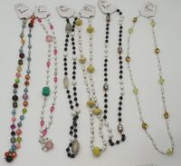 korale plastik długie - mix wzorów - 812118