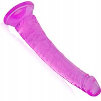 DILDO DO POCHWY I ANUSA GIĘTKI PENIS Z PRZYSSAWKĄ