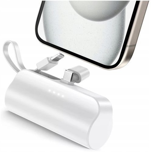 MAŁY PowerBank 5000 mAh kieszonkowy do iPhone 16 15 14 USB-C TYP-C 5000mAh na Arena.pl