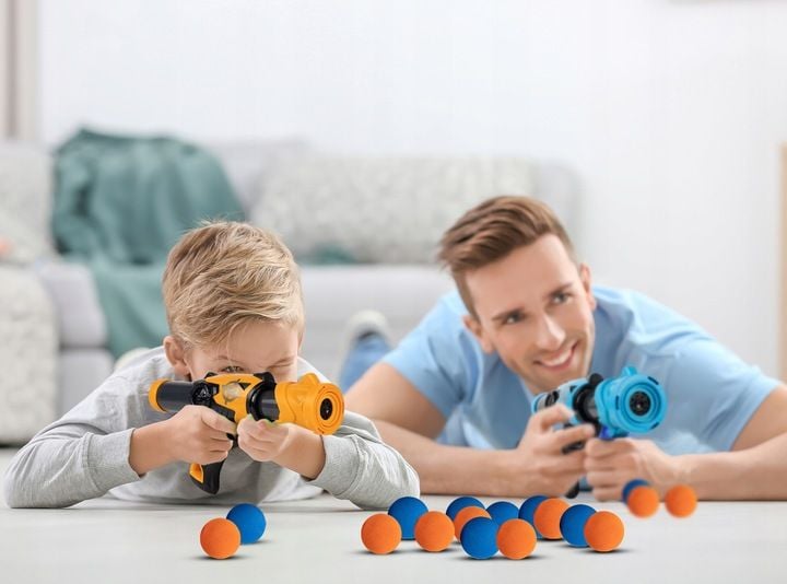 ROBOT GRA STRZELANIE DO CELU PISTOLET LICZNIK LCD TARCZA DO STRZELANIA zdjęcie 3