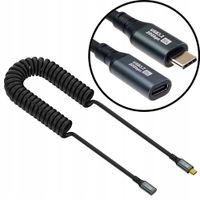 2 x Przewód przedłużacz USB-C USB 3.2 gen.2 20Gbps 4K 60Hz PD 100W 2M spira