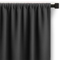 Zasłona gotowa CARLI na taśmie gładka 140x270 stalowa do salonu Restilo