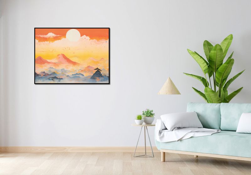 Plakat 100x75cm Świt nad Krainą Ciszych Gór zdjęcie 4