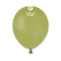 Balony pastelowe zielone oliwkowe, 12 cm 3 szt.