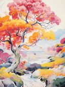 Plakat 30x40cm Roztańczony Krajobraz